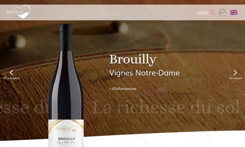Aperçu du site de Domaine Aucoeur